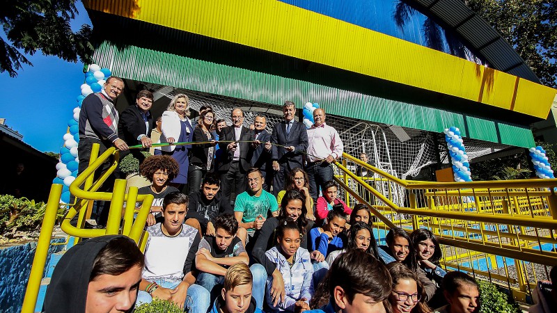 Quadra esportiva coberta beneficia 500 alunos em Arroio do Meio