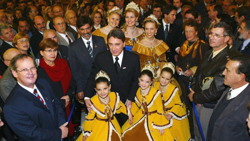 Governador Germano Rigotto durante a solenidade de abertura da Fenadoce.