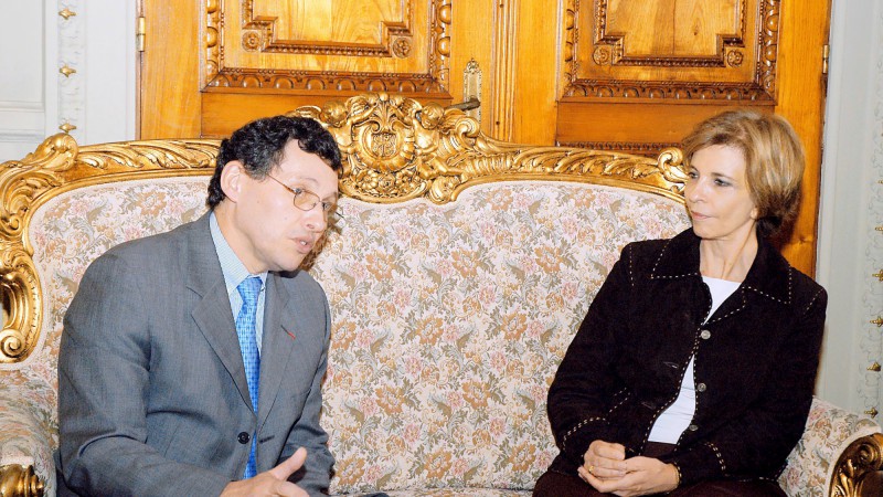 A governadora Yeda Crusius em audiência cônsul-geral da França, Jean Marc Gravier.