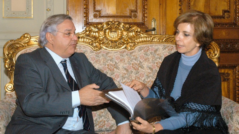 A governadora do Rio Grande do Sul, Yeda Crusius, em audiência com presidente do Grêmio Foot-Ball Porto Alegrense, Paulo Odone.