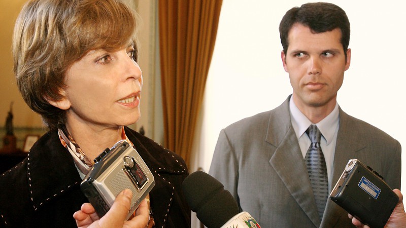 A governadora Yeda Crusius, em audiência para o anúncio da indicação de Ronei Ferrigolo, para ter o nome avaliado pelo Conselho de Administração da Procergs para ocupar o cargo de presidente da Companhia.