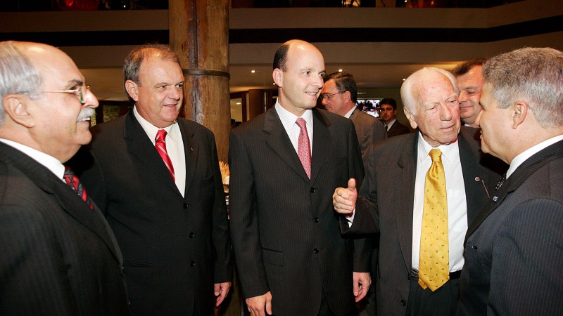 O vice-governador Paulo Afonso Feijó representando a governadora Yeda Crusius durante o jantar comemorativo aos 99 anos do Sport Club Internacional.