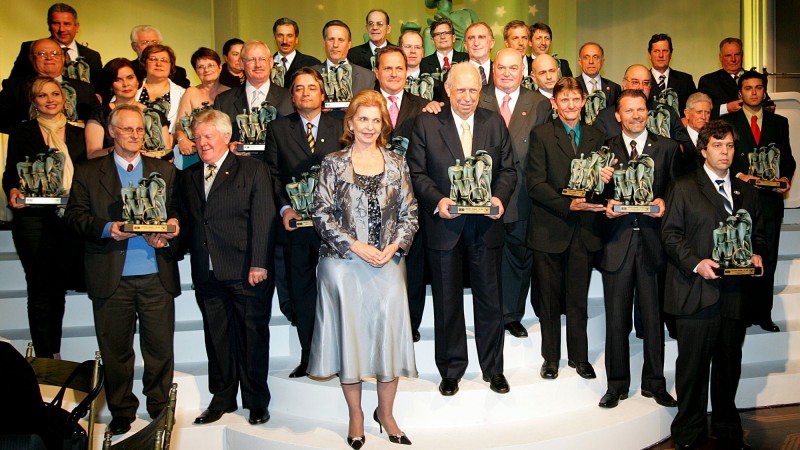 A Governadora Yeda Crusius, durante cerimônia de entrega do Troféu Senar/O Sul.