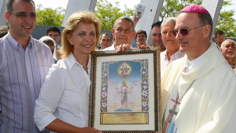 A governadora Yeda Crusius acompanha, em Santa Maria, a 65ª Romaria Estadual de Nossa Senhora Medianeira de Todas as Graças.