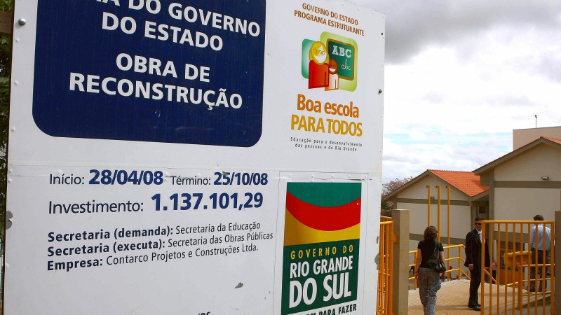 Novo prédio da Escola Estadual de Ensino Fundamental Anita Garibaldi, no bairro Belém Velho, em Porto Alegre. A obra, com investimento de R$ 1,4 milhão, faz parte do Projeto Escola Legal, que integra as ações do Programa Estruturante Boa Escola para