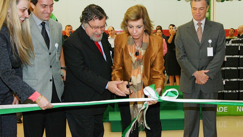 A governadora Yeda Crusius participa da solenidade de abertura da Home Center Leroy Merlin, em Porto Alegre.