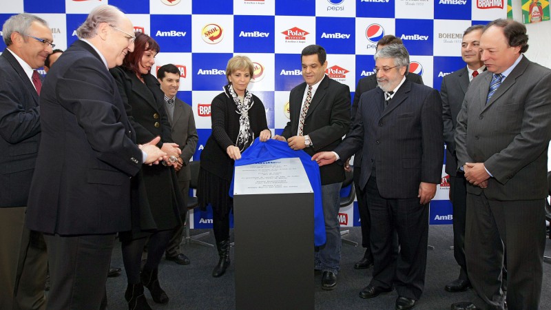 A governadora Yeda Crusius, participa da cerimônia de ampliação da fábrica da Ambev - filial Águas Claras do Sul, localizada no município de Viamão.