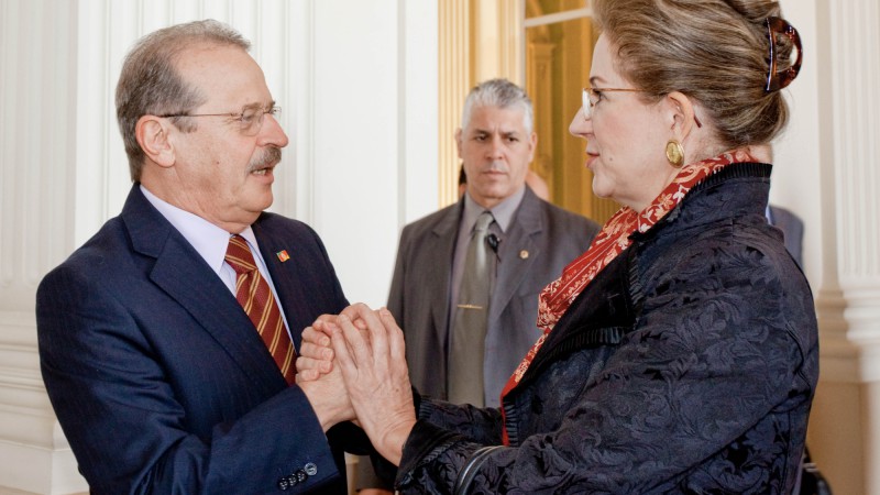 Governador Tarso Genro recebe Ellen Gracie, Ministra do Supremo Tribunal Federal
