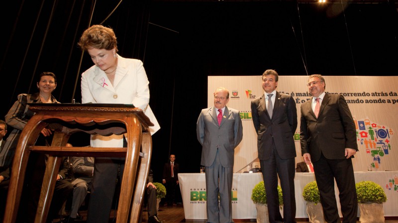Presidenta Dilma Rousseff durante cerimônia de Lançamento do Pacto Sul - Brasil Sem Miséria