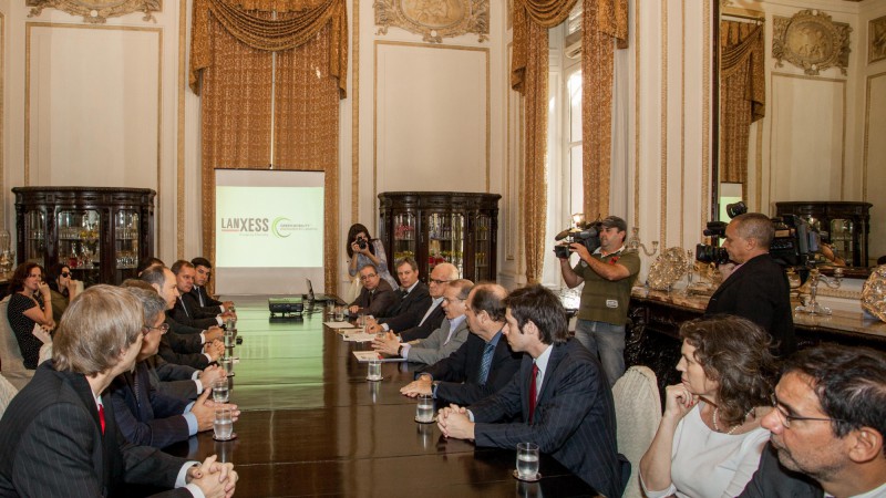 28.03.2013 Governador Tarso Genro durante audiência com dirigentes da Lanxess do Brasil