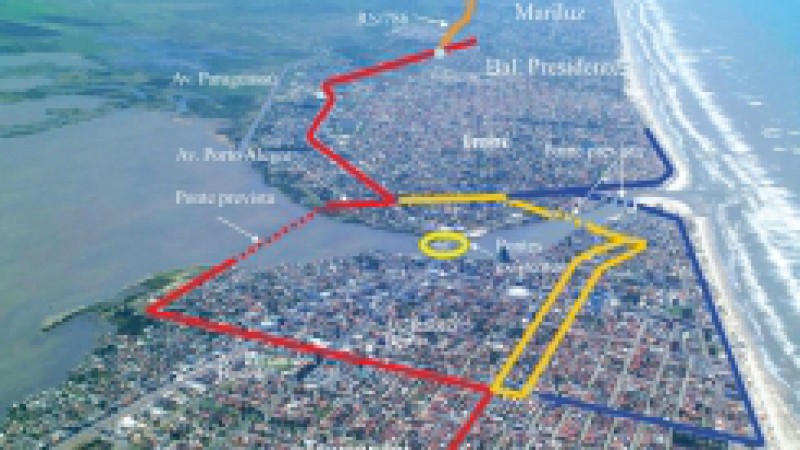 Das cinco alternativas de traçado para a construção de uma nova ponte entre Tramandaí e Imbé, com o objetivo de desafogar o trânsito no Llitoral Norte, três foram aprovadas, em uma reunião com representantes das prefeituras de Tramandaí e Imbé, do