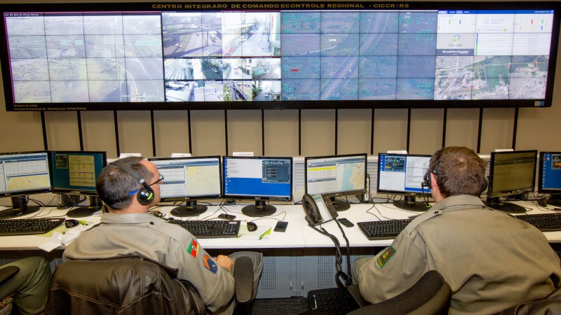 PORTO ALEGRE,RS,BRAZIL,190614 : Imagens do Centro Integrado de Comando e Controle (CICC). Foto:Claudio Fachel/Palácio Piratini.