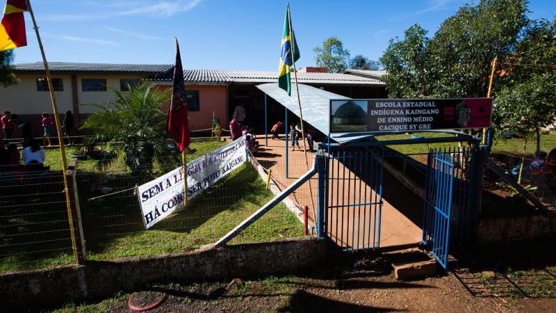 Obra na Escola Indígena Cacique Sy Gre, na qual foram investidos R$ 833 mil, é uma das 2.020 intervenções feitas pelo Governo do Estado na rede pública