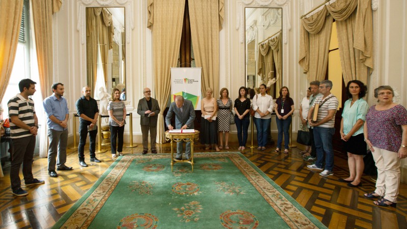 PORTO ALEGRE, RS, BRASIL: 30.12.14 Governador Tarso Genro durante ato de Inscrição Livro do Tombo Histórico do Rio Grande do Sul Foto: Caco Argemi/Palácio Piratini