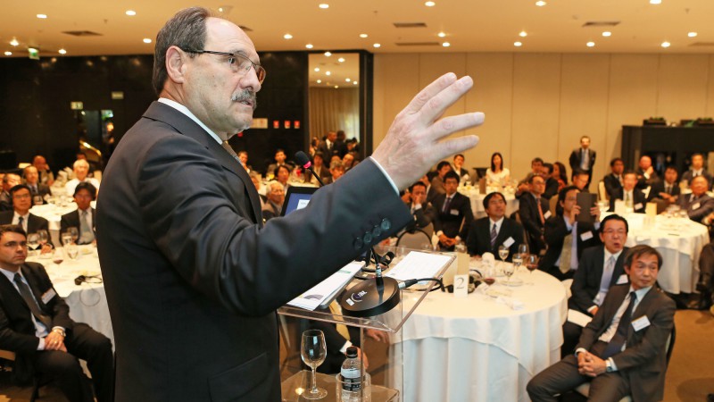 Palestra do governador a japoneses em São Paulo