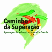 A representação gráfica da marca traz uma referência ao trajeto que a tocha percorrerá.