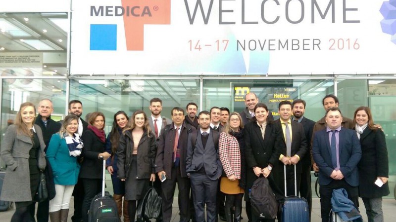 Feira Médica, em Dusseldorf, Alemanha