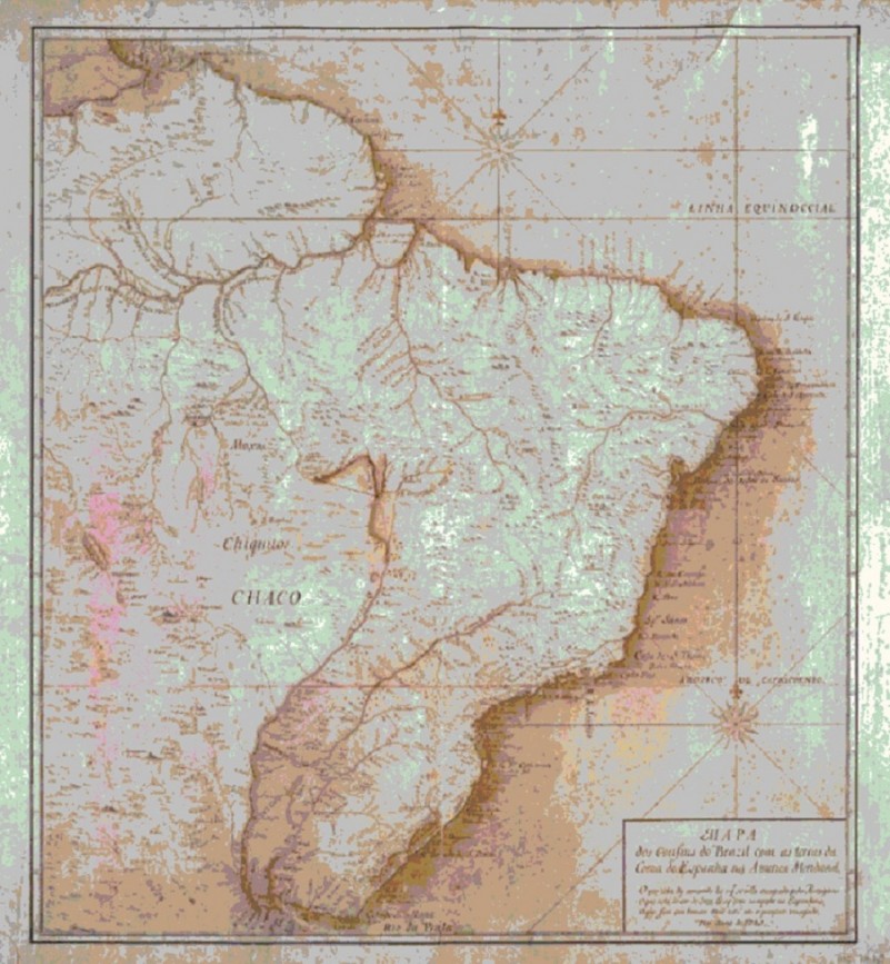 Tratado de Tordesilhas assinado em 1494 por Portugal e Espanha