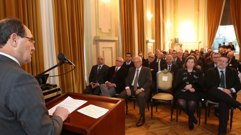 PORTO ALEGRE, RS, BRASIL 19.06.2017: Governador José Ivo Sartori conduziu na tarde desta segunda-feira(19), a reunião do Secretariado, que contou com a palestra do cientista político, Carlos Melo, com o tema