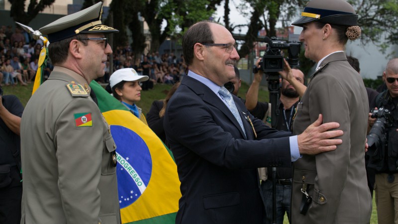 PORTO ALEGRE, RS, BRASIL 18.11.2017: O governador Jos&eacute; Ivo Sartori participou, neste s&aacute;bado (18), da solenidade em comemora&ccedil;&atilde;o aos 180 anos da Brigada Militar e formatura do Curso Superior de Tecnologia em Gerenciamento de Pol&iacute;cia Militar, onde foi