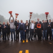 SILVEIRA MARTINS, RS, BRASIL 18.05.2018: O governador José Ivo Sartori, acompanhado do secretário extraordinário de assessoramento superior do Gabinete do Governador, Idenir Cecchim participou da inauguração das obras de recuperação de asfalto da VRS-804,