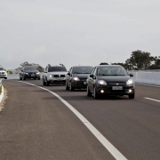 SANTA CRUZ DO SUL, RS, BRASIL 15.06.2018: O governador José Ivo Sartori inaugurou, nesta sexta-feira (15), importantes obras que beneficiam a travessia urbana da RSC-287, na região do Vale do Rio Pardo: Anel Viário, viaduto Fritz e Frida, e a duplicação d