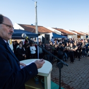 ARROIO DOS RATOS, RS, BRASIL 26.06.2018: O governador José Ivo Sartori participou na tarde desta terça-feira (26), da inauguração do Loteamento Água Azul. Foram entregues 238 moradias populares construídas pelo Programa Minha Casa Minha Vida. Foto: Karine