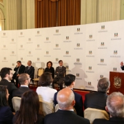 PORTO ALEGRE, RS, BRASIL 03.07.2018: Na presença do governador José Ivo Sartori, do secretário de Estado da Fazenda, Luiz Antônio Bins, e do presidente do Conselho Superior da CAGE, Álvaro Fakredin, foram empossados na tarde desta terça-feira (03), durant