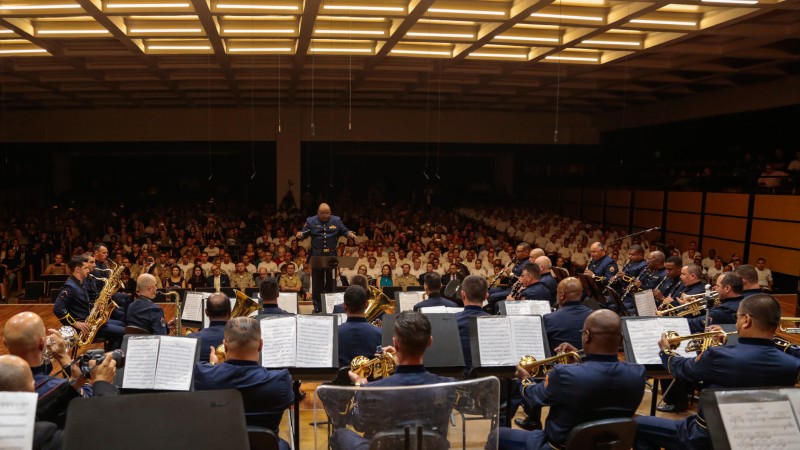 PORTO ALEGRE, RS, BRASIL 21.11.2018: O Concerto da Banda da Brigada Militar celebrou, na noite de ter&ccedil;a-feira, 20, na Casa da M&uacute;sica da Ospa, em Porto Alegre, os 181 anos da Brigada Militar (BM). O evento faz parte da programa&ccedil;&atilde;o oficial que marca o anive