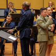 PORTO ALEGRE, RS, BRASIL 21.11.2018: O Concerto da Banda da Brigada Militar celebrou, na noite de terça-feira, 20, na Casa da Música da Ospa, em Porto Alegre, os 181 anos da Brigada Militar (BM). O evento faz parte da programação oficial que marca o anive