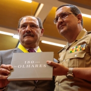 PORTO ALEGRE, RS, BRASIL 21.11.2018: O Concerto da Banda da Brigada Militar celebrou, na noite de terça-feira, 20, na Casa da Música da Ospa, em Porto Alegre, os 181 anos da Brigada Militar (BM). O evento faz parte da programação oficial que marca o anive