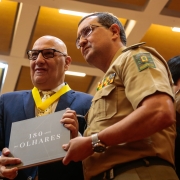 PORTO ALEGRE, RS, BRASIL 21.11.2018: O Concerto da Banda da Brigada Militar celebrou, na noite de terça-feira, 20, na Casa da Música da Ospa, em Porto Alegre, os 181 anos da Brigada Militar (BM). O evento faz parte da programação oficial que marca o anive