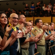 PORTO ALEGRE, RS, BRASIL 21.11.2018: O Concerto da Banda da Brigada Militar celebrou, na noite de terça-feira, 20, na Casa da Música da Ospa, em Porto Alegre, os 181 anos da Brigada Militar (BM). O evento faz parte da programação oficial que marca o anive