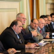 PORTO ALEGRE, RS, BRASIL 27.11.2018: O governo do Estado assinou, nesta terça-feira, 27, o contrato de captação de recursos entre o Banco Regional de Desenvolvimento do Extremo Sul (BRDE) e o Banco Europeu de Investimento, no Palácio Piratini. São 80 milh