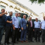 Cerimônia de entrega de veículos para assistência social a municípios gaúchos
