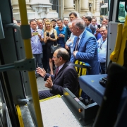 Cerimônia de entrega de veículos para assistência social a municípios gaúchos