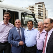 PORTO ALEGRE, RS,BRASIL 14.12.2018: O governador José Ivo Sartori e o ministro do Desenvolvimento Social, Alberto Beltrame, entregaram, nesta sexta-feira (14), 37 carros e 45 micro-ônibus para a Rede de Proteção Social Básica e Especial do Sistema Único d