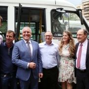 PORTO ALEGRE, RS,BRASIL 14.12.2018: O governador José Ivo Sartori e o ministro do Desenvolvimento Social, Alberto Beltrame, entregaram, nesta sexta-feira (14), 37 carros e 45 micro-ônibus para a Rede de Proteção Social Básica e Especial do Sistema Único d