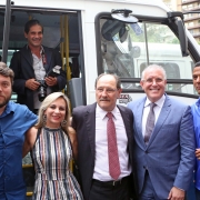 PORTO ALEGRE, RS,BRASIL 14.12.2018: O governador José Ivo Sartori e o ministro do Desenvolvimento Social, Alberto Beltrame, entregaram, nesta sexta-feira (14), 37 carros e 45 micro-ônibus para a Rede de Proteção Social Básica e Especial do Sistema Único d