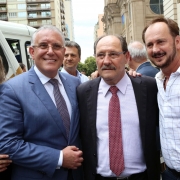 PORTO ALEGRE, RS,BRASIL 14.12.2018: O governador José Ivo Sartori e o ministro do Desenvolvimento Social, Alberto Beltrame, entregaram, nesta sexta-feira (14), 37 carros e 45 micro-ônibus para a Rede de Proteção Social Básica e Especial do Sistema Único d