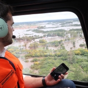 Governador Eduardo Leite sobrevoa região atingida pelo mau tempo