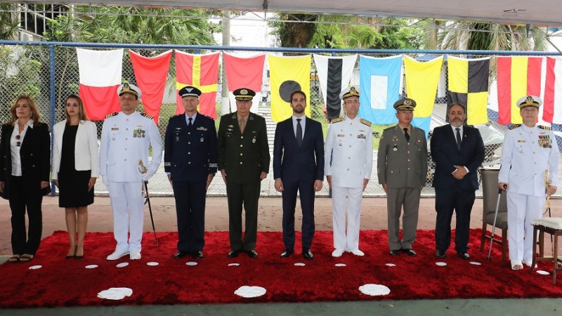 PORTO ALEGRE, RS, BRASIL, 21/01/2019 - O Governador Eduardo Leite participou, na manhã desta segunda-feira (21), da solenidade de passagem do Comando do 5º Distrito Naval. Foto: Itamar Aguiar/Palácio Piratini.