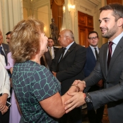 PORTO ALEGRE, RS, BRASIL, 05/02/2019 - Governador Eduardo Leite recebeu no Palácio Piratini os deputados e deputadas estaduais no início da noite desta terça-feira (05). Fotos: Felipe Dalla Valle e Gustavo Mansur/Palácio Piratini.
