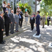 PORTO ALEGRE, RS, BRASIL, 06/02/2019 - O governador Eduardo Leite recebeu na tarde dessa quarta-feira(06) a medalha do Mérito Judiciário Militar durante sessão solene no Tribunal de Justiça Militar. Fotos: Felipe Dalla Valle / Palácio Piratini