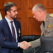 PORTO ALEGRE, RS, BRASIL, 06/02/2019 - O governador Eduardo Leite recebeu na tarde dessa quarta-feira(06) a medalha do Mérito Judiciário Militar durante sessão solene no Tribunal de Justiça Militar. Fotos: Felipe Dalla Valle / Palácio Piratini