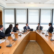 RIO DE JANEIRO, RJ, BRASIL, 19/02/2019 - Em agenda oficial no Rio de Janeiro nesta terça-feira (19), o governador Eduardo Leite se reuniu com o presidente do BNDES, Joaquim Levy. 