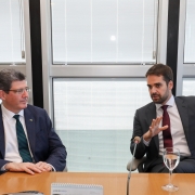 RIO DE JANEIRO, RJ, BRASIL, 19/02/2019 - Em agenda oficial no Rio de Janeiro nesta terça-feira (19), o governador Eduardo Leite se reuniu com o presidente do BNDES, Joaquim Levy. 