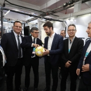 PORTO ALEGRE, RS, BRASIL, 26/02/2019 - O governador Eduardo Leite participou, nesta terça-feira (26), da abertura da 43ª edição da Feira Internacional de Couros, Produtos Químicos, Componentes, Máquinas e Equipamentos para Calçados e Curtumes (Fimec), em 