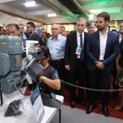 PORTO ALEGRE, RS, BRASIL, 26/02/2019 - O governador Eduardo Leite participou, nesta terça-feira (26), da abertura da 43ª edição da Feira Internacional de Couros, Produtos Químicos, Componentes, Máquinas e Equipamentos para Calçados e Curtumes (Fimec), em 