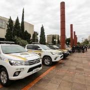 PORTO ALEGRE, RS, BRASIL, 08/03/2019 - Primeira mobilização conjunta das forças de segurança nos 34 municípios que integram o Gabinete de Gestão Integrada da Região Metropolitana de Porto Alegre (GGIMPOA) do programa RS SEGURO. Fotos: Felipe Dalla Valle 